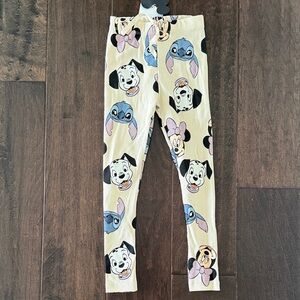 NWT Zara Disney Cream Character Leggings! Minnie, stitch and 101 Dalmatians!